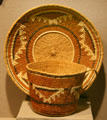Native basketry cup & saucer made for tourists at Siskiyou County Museum?. Yreka, CA.