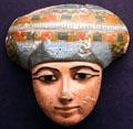 Painted coffin face at Rosicrucian Egyptian Museum. San Jose, CA.
