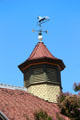 Weather vane atop service building sat Winchester House. San Jose, CA.