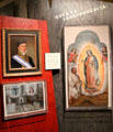 Display of Mexican history with portrait of Mexican Emperor Agustin de Iturbide & religious paintings at Oakland Museum of California. Oakland, CA.