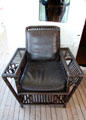 Rattan easy chair on back deck of USS Potomac. Oakland, CA.