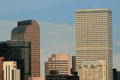 Wells Fargo, Republic Plaza & other towers on the Denver skyline. Denver, CO
