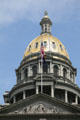 Dome of Colorado State Capitol. Denver, CO.