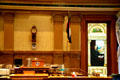 Railroad entrepreneur David H. Moffat stained-glass window in Senate chamber of Colorado State Capitol. Denver, CO.