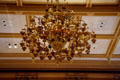 Chandelier in House chamber of Colorado State Capitol. Denver, CO.