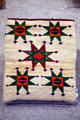 Nez Perce woven storage bag with star pattern at Denver Art Museum. Denver, CO.
