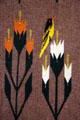 Detail of bird on Navajo wool rug by Ason Yellowhair at Denver Art Museum. Denver, CO.