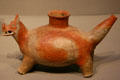 Quapaw dog effigy pot from Southeastern USA at Denver Art Museum. Denver, CO.