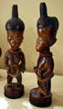Yoruba-culture carved figures from Nigeria at Denver Art Museum. Denver, CO.