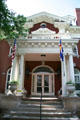 Front portal of Colorado's Governor's Residence in Quality Hill neighborhood. Denver, CO