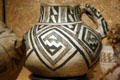 Pueblo III ceramic black-on-white pitcher at Colorado History Museum. Denver, CO.