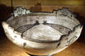 Zuni Pueblo terraced bowl with snakes & tadpoles at Colorado History Museum. Denver, CO.