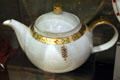 Tokyo Imperial Hotel China teapot by Frank Lloyd Wright reissued by Noritake in 1990 at Kirkland Museum. Denver, CO.