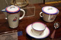 After dinner service by Gio Ponti made by Richard Ginori of Italy at Kirkland Museum. Denver, CO.