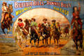 Poster for Buffalo Bill's Wild West & Pawnee Bill's Show featuring wild west girls at Buffalo Bill Museum. Lookout Mountain, CO.