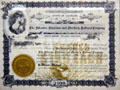 Silverton, Gladstone & Northerly Railroad Co. stock certificate at Colorado Railroad Museum. CO.