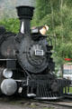Nose of Durango & Silverton Railroad steam locomotive 480. Durango, CO.