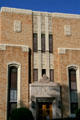 Art Deco stonework reliefs on Chaffee County Court House. Salida, CO