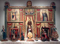 Talpa Family Chapel Santos art altar screen & saints by José Rafael Aragón at Colorado Springs Fine Arts Center. Colorado Springs, CO.