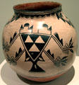 Cochiti polychrome pottery jar at Colorado Springs Fine Arts Center. Colorado Springs, CO.