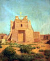 San Miguel Church painting by Charles Craig at Colorado Springs Pioneers Museum. Colorado Springs, CO