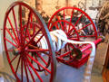Hose cart in fire museum at Miramont Castle. Manitou Springs, CO.