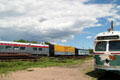 Collection of rail rolling stock at Pikes Peak Historical Railway Foundation. Colorado Springs, CO.
