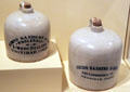 Stoneware jugs from Trinidad, Colo. at Santa Fe Trail Museum. Trinidad, CO.