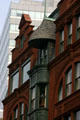 Detail of Victorian building at State St. & Markle Cr. Bridgeport, CT.