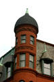 Turret on Victorian building at State St. & Markle Cr. Bridgeport, CT.