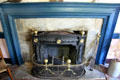 Parlor fireplace with metal liner at Thomas Griswold House. Guilford, CT.