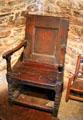 Oak great chair at Henry Whitfield State Museum. Guilford, CT.