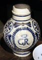 Stoneware tankard marked GR for King George at Henry Whitfield State Museum. Guilford, CT.