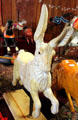 Carved rabbit at New England Carousel Museum. Bristol, CT.