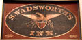 S. Wadsworth's Inn sign with American Eagle by William Rice at Connecticut Historical Society. Hartford, CT.