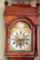 Face of tall clock by Isaac Doolittle of New Haven at Noah Webster House. West Hartford, CT.