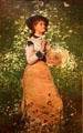 Butterfly Girl, Summer painting by Winslow Homer at New Britain Museum of American Art. New Britain, CT.