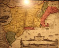Map of Dutch Connecticut called Novi Belgii which ranged north to St. Lawrence River at Windsor Historical Society Museum. Windsor, CT