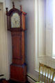 Tall case clock at Dr. Hezekiah Chaffee House. Windsor, CT.