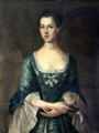 Portrait of Mary Wyllys Pomeroy attrib. to William Johnston of Boston at Phelps-Hathaway House. Suffield, CT.