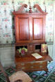 Drop front desk with book case which belonged to Oliver Phelps at Phelps-Hathaway House. Suffield, CT.