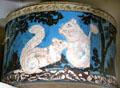 Antique hatbox with squirrels at Phelps-Hathaway House. Suffield, CT.