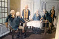George Washington meeting French commander Comte de Rochambeau in the Webb parlor to plan Siege of Yorktown mural by Wallace Nutting at Joseph Webb House. Wethersfield, CT.