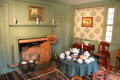 Northern parlor at Isaac Stevens House. Wethersfield, CT