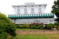 Veranda of Gelson Hotel which overlooks Connecticut River. East Haddam, CT.
