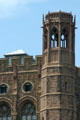 Corner tower of Charles Bingham Hall on Yale campus. New Haven, CT.
