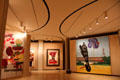 Interior of Painting Gallery with swivel walls to change views at Philip Johnson Glass House. New Canaan, CT.