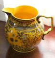 Lusterware jug with yellow trim at Denison Homestead Museum. Stonington, CT.