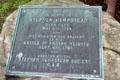 Plaque honoring Stephen n Hempstead for bravery at Battle of Groton Heights. New London, CT.