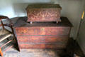 Chest & Bible box at Joshua Hempstead House. New London, CT.